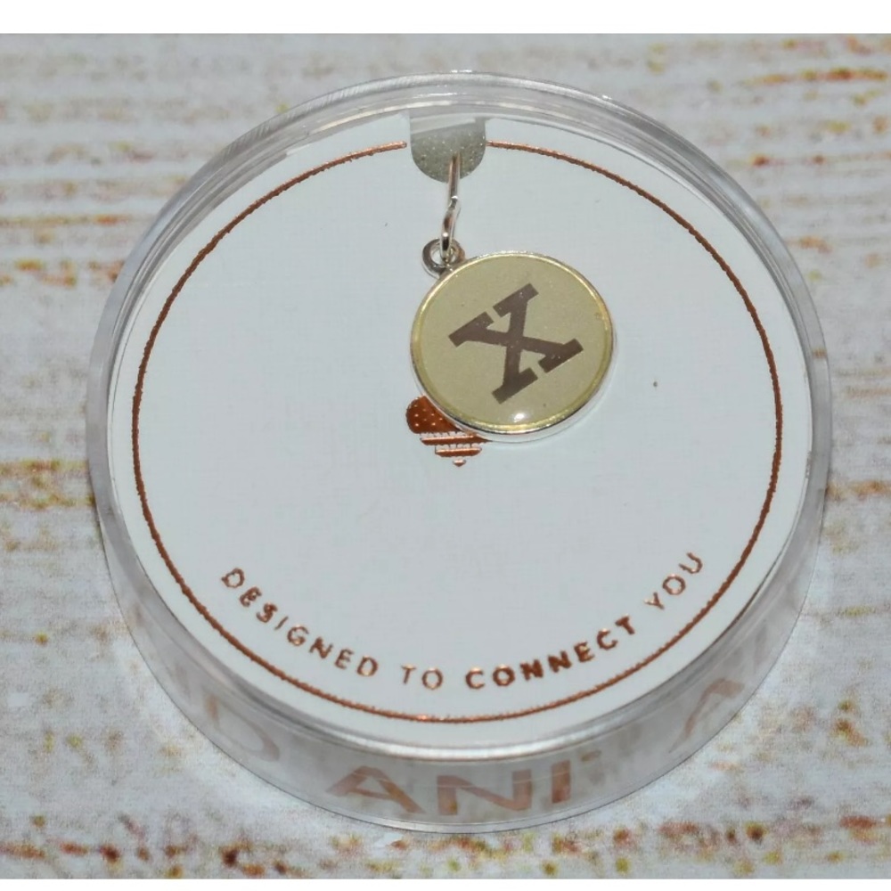 New Alex and Ani Silver Letter x Necklace Charm